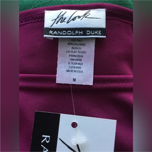 Vtg The Look by Randolph Duke Maroon Blouse Vintage Burgundy M Medium  N… - Picture 7 of 7